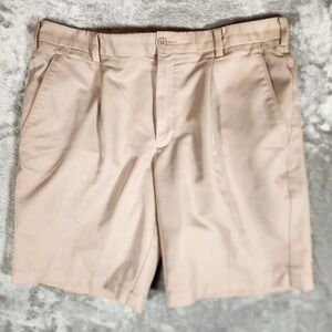Nike Golf Shorts Men's 36X9 Dri-Fit Khaki Beige Tan Pleated Casual Outdoors